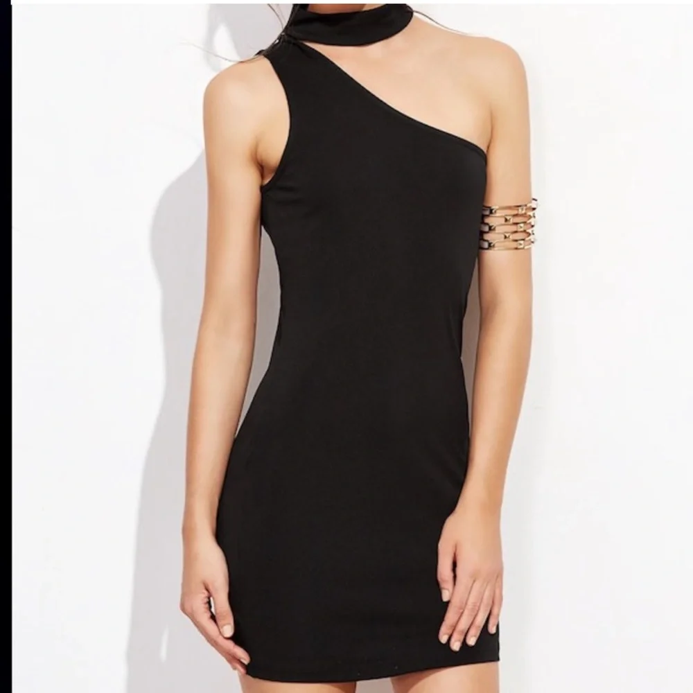 LIKELY -RED- One Shoulder Choker Red Cocktail Dress Size 4 - Picture 2 of 7
